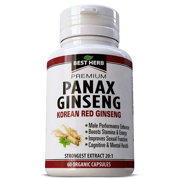 Korean Red Ginseng 1000mg 60 Vegan Pills M59805
