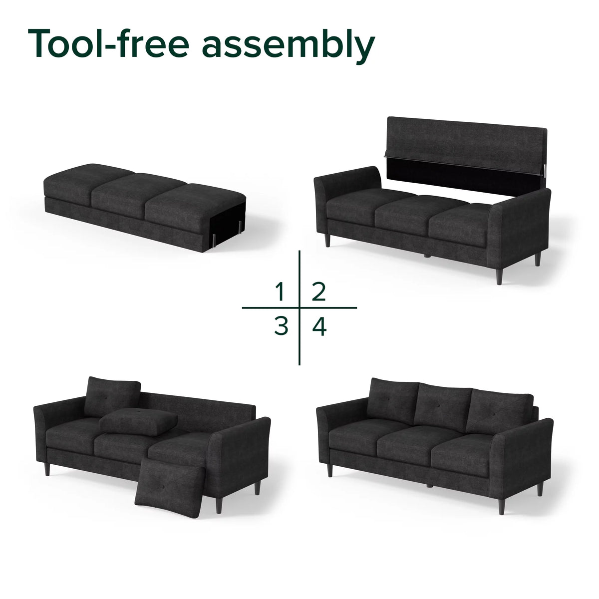 Black Sofa Couch P23303