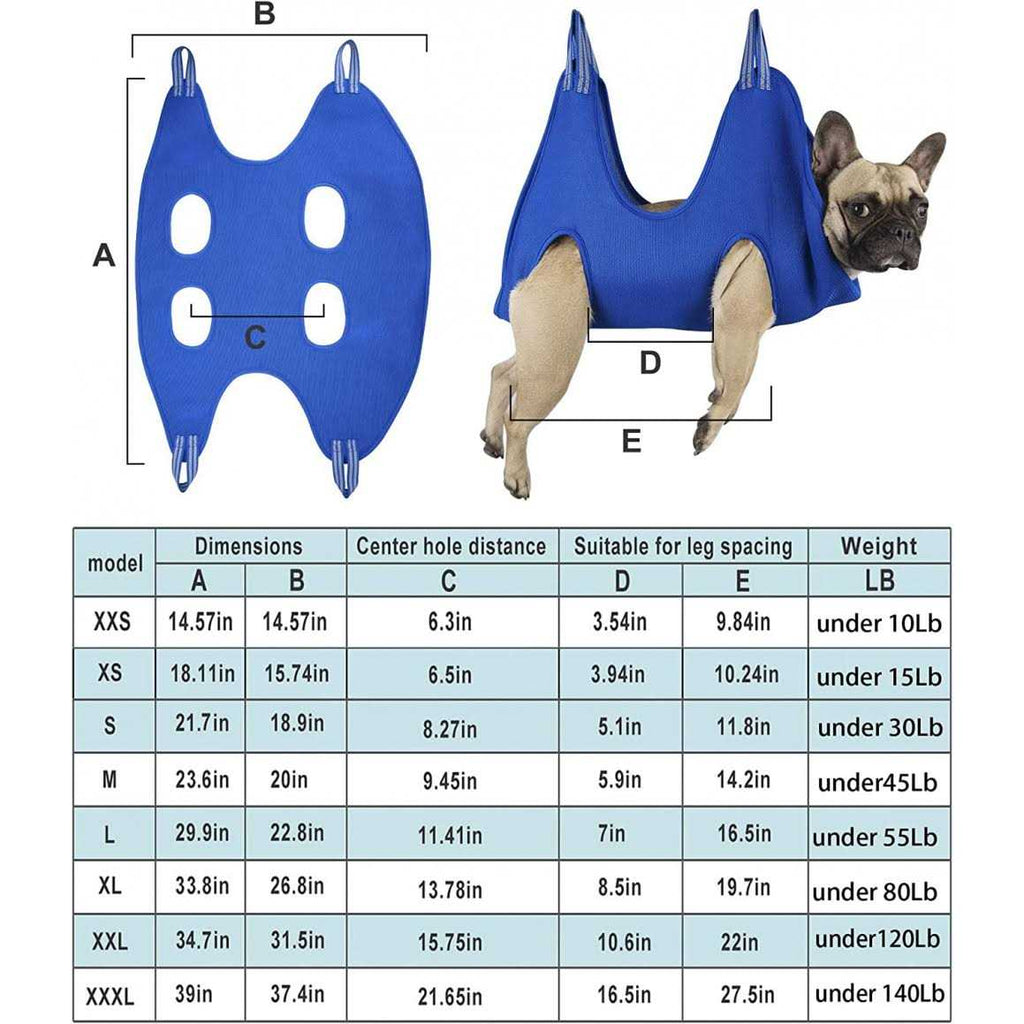 10 in 1 Pet Grooming Hammock Harness with Nail Clippers Trimmer L933982